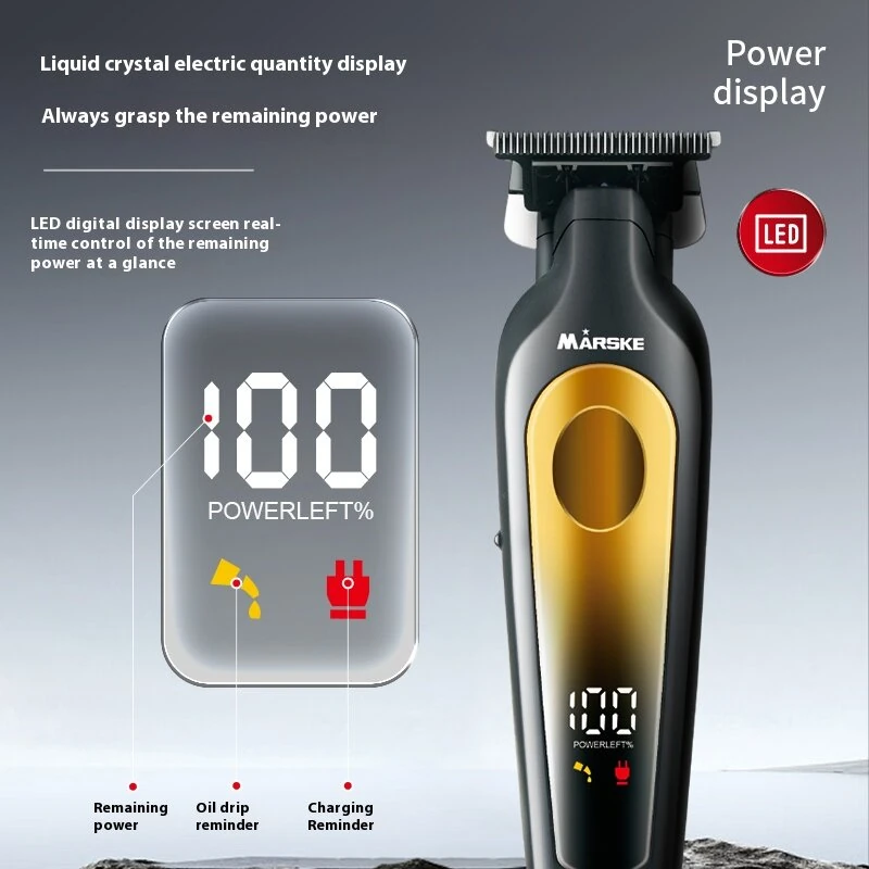 (image for) MARSKE Electric Hair Clipper USB Rechargeable Professional Hair Clipper Perfect Trim Men's Hair Style Suitable For Home And Salon Use